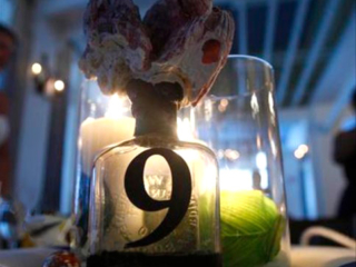 Nautical table number 9 center piece